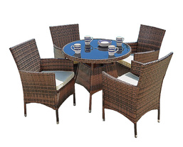 ΕΠΙΠΛΑ ΚΗΠΟΥ WICKER RATTAN ΚΑΦΕ SET 5 TEM WRT-300 OEM